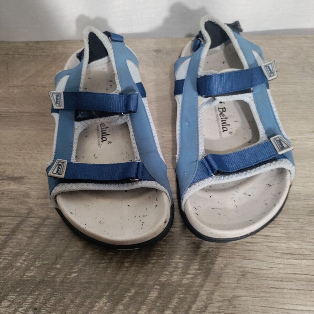 Birkenstock Blue and White Men's Sandals